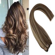 Hearing that going dark taking blonde hair to brunette at home can actually be significantly easier than trying to lighten your. Amazon Com Sunny 16inch Brazilian Human Hair Weft Ombre 4 Dark Brown Highlight 27 Caramel Blonde Remy Straight Weft Hair Extensions One Bundle 100g Beauty