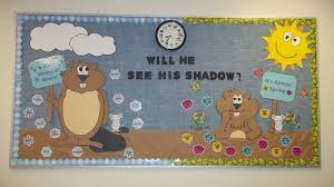 Ground Hog S Day Bulletin Board Classroom Bulletin Boards Groundhog Day School Projects