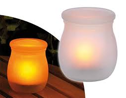 Solar Glas Solarglas Lampe Leuchte Windlicht Gelb Flackernde Led Kerzenflackern Solarleuchten Garten Solarleuchte Solarle Solarleuchten Windlicht Glaslampen