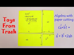 Algebra With Paper Cutting A B Square A Square B Square 2ab English Fun With Maths