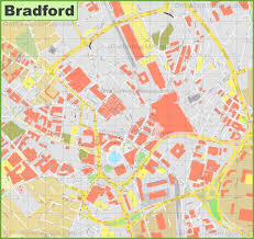 Bradford City Center Map Bradford City Map Bradford
