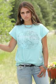 Women S Light Blue Jersey Tee