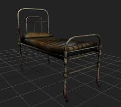 3d Model Hospital Old Bed Terror Terror Old Hospital Bed By Nenotokun Old Beds Hospital Bed Hospital Bed Table