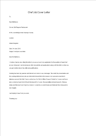 Chef Job Cover Letter Templates At Allbusinesstemplates Com