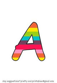 Get your planning started with some basic alphabet letters like the collage art letters, chevron letters and animal print letters. Printable Display Bulletin Letters Numbers And More Rainbow Bright Stripes Letters Letters And Numbers Printable Letters