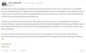 Then spend triple that complaining when we suffer the foreseeable and reasonable consequences of our informed and d. Amazon Is Suspending Parler From Aws