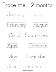 Full moons in particular bring out. Trace The 12 Months Coloring Page Twisty Noodle