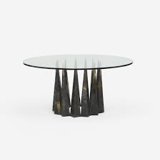 Lot 168 Paul Evans Dining Table 1967 Welded And Enameled Steel Glass 60 Dia X 28 H In Est Dining Table Vintage Dining Room Table Furniture Dining Table