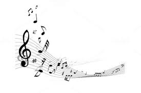 Black And White Music Notes Drawing Music Staff With Treble Clef Music Notes Background Music Notes Music Backgrounds