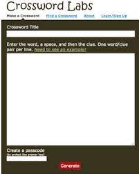 Crosswordlabs A Simple Tool To Create Crossword Puzzles For Your Students Crossword Puzzles Online Puzzles Free Online Crossword Puzzles
