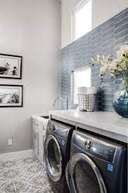 Coastal Contemporary Home Gets A Fresh Makeover In Southern California Laundry Room Tile Coastal Contemporary Laundry Room Design