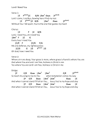 We did not find results for: Lord I Need You Chord Chart C