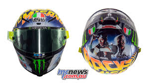 Valentino rossi and legendary helmet designer, aldo drudi, collaborated to update the design of the agv pista gp r in a completely new and unique look compared to rossi's past helmet designs. Agv Rossi Reveal 2018 Misano Pista Gp R Helmet Design Mcnews