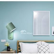 Many of the swing arm sconces in this selection offer adjustable arms and can be mounted next to the bed to allow you to read your favorite book in comfort. Bedside Lamp Adjustable Wall Sconce Reading Light Rotatable Macaron Gray White Green Nordic Modern