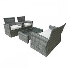 For dining sets, loungers, outdoor sofas and day beds that are weather resistant, have a beautiful appearance and are easy to maintain, rattangardenfurniture.co.uk is the. Charles Bentley Deluxe Modern 4 Piece Rattan Garden Patio Furniture Set Grey Garden From Beatsons Direct Uk