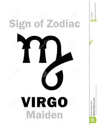 Astrology Sign Of Zodiac Virgo The Maiden Stock Vector