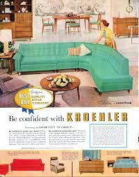 1958 Kroehler Furniture Kroehler Furniture Mid Century Modern Sectional Furniture Ads