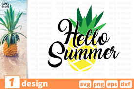 Download 1 Hello Summer Summer For Cricut Graphic By Svgocean Creative Fabrica PSD Mockup Templates