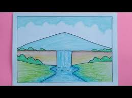 Yang dimaksud dengan keindahan alam tersebut antara lain seperti pemandangan pantai, pemandangan gunung dan air terjun, pemandangan sawah di desa. Tutorial Menggambar Pemandangan