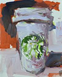 Original Starbucks Cup Still Life Painting Food Art Mixed Media Painting Abstract Artwork Original Painting Starbucks Art Starbucks Illustration Cool Art