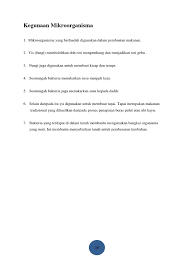 Maybe you would like to learn more about one of these? Kegunaan Mikroorganisma