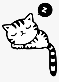 Cat black and white cool collection of cat cliparts images pictures design. Sleeping Kitty Clip Arts Sleeping Cat Clipart Black And White Hd Png Download Kindpng