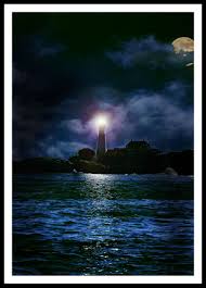 Lighthouse At Night Lighthouse Painting Lighthouse Light In The Dark
