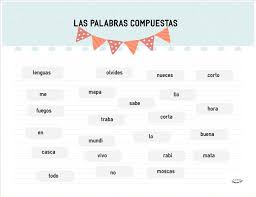 Las Palabras Compuestas Ii Palabras Compuestas Palabras Pestanas