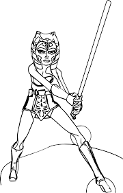 Printed on 100% cotton watercolour textured paper, art prints would be at home in any gallery. Cool Ahsoka Tano Fighting Pose Coloring Page Fighting Poses Coloring Pages Coloring Pages For Boys