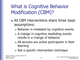 Behavior modification is a parenting technique that uses reinforcement to reward good behaviors and discourage unwanted ones. Cognitive Behavior Modification Ppt Download
