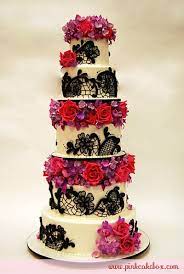 Lace Flower Wedding Cake Wedding Cakes Pink Cake Box Wedding Cakes With Flowers Pink Cake