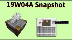 1 14 Minecraft Snapshot 19w04a Cheaper Stairs Stonecutter Uses And Better Performance Youtube