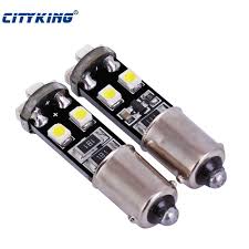 2pcs lot white ba9s led bulb 12v canbus w6w ba9s car t10 t4w ba9s 8smd canbus led 1210 3528 smd bulb light no obc error led bulb car lights light bulb