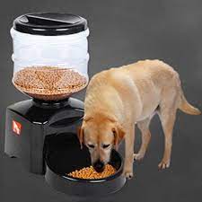 Icoco 5 5l Automatic Pet Feeder With Voice Message Recording And Lcd Screen Large Smart Dogs Cats Food Bowl Dispenser Black Dog Feeder Automatic Automatic Cat Feeder Cat Feeder