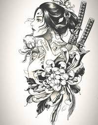 Sometimes a geisha tattoo can be made more interesting by adding other symbols such as cherries and cherry blossoms. Pin Ot Polzovatelya Sandy Dinh Na Doske My Beautiful Collections Vintazhnye Tatuirovki Tatuirovki Eskiz Tatu
