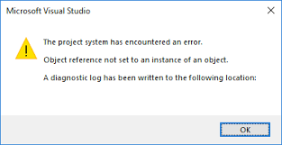 The Project System Has Encountered An Error When Trying To Load Project Stack Overflow