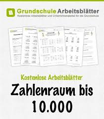 11 Arbeitsblatt Zahlenraum 100 000 Math Classroom Math Notes School