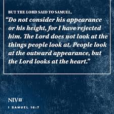 Niv Verse Of The Day 1 Samuel 16 7 Bible Encouragement I Love The Lord Verse Of The Day