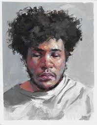 Gouache painting of Willisville road scene