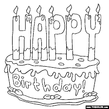 Download the perfect birthday cake candles pictures. Birthday Online Coloring Pages