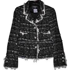 Black And White Coat Tweed Jacket Chanel 38 294 405 Idr Liked On Polyvore Featuring Outerwear Jackets Chanel Tweed Ja Chanel Tweed Jacket Black And White Jacket Tweed Jacket