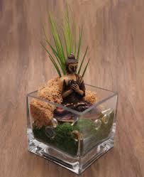 Buddha Living Terrarium Buddha Decor Zen Decor Mini Zen Garden
