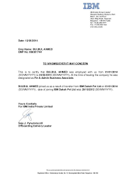 086301 Experience Letter Ibm Lettering Letter Templates Job Letter