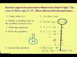 Check spelling or type a new query. Beginning Algebra Word Problem Steps Youtube