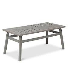 This stony gray and aged black finish coffee table effortlessly blends elements of industrial and. Sparrow Wren Harbor Outdoor Patio Wood Coffee Table In Gray Wash Modesens