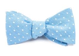 Dotted Dots Light Blue Bow Tie Men S Bow Ties Tie Bar