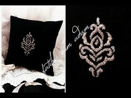 تنبات على وسادة مخيطة بطريقة سهلة Diy Decorating Ideas Bricolage Decoration De Maison Youtube Brazilian Embroidery Alexander Mcqueen Scarf Embroidery