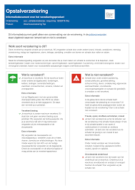 Informatiedocument over het verzekeringsproduct