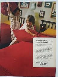 Sears arbormore comforter full size vintage nwt. 1972 Sears Ribcord Bedspread Kids Having Pillows Fight Vintage Ad Ebay
