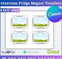 58x80mm Rectangular Fridge Magnet Template Bundle | Magnet ...